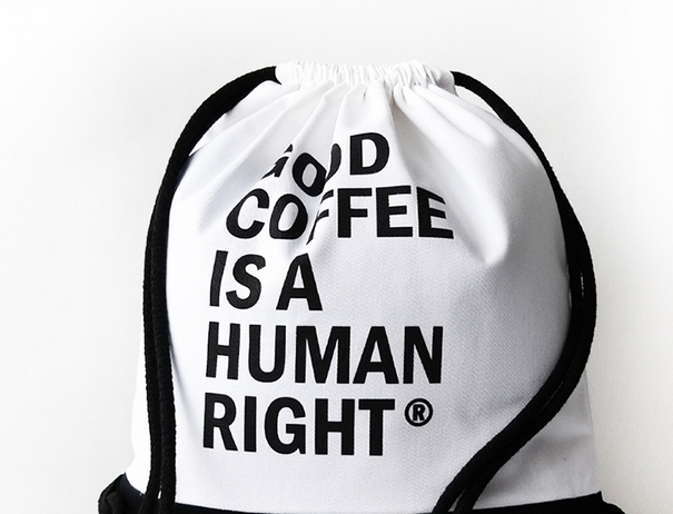 Java Coffee bag on the back with bottom