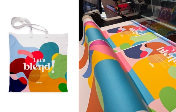 Colourful cotton bag for Lavazza