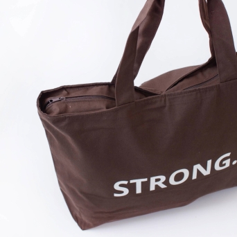 STRONG. tote bag with zipper
